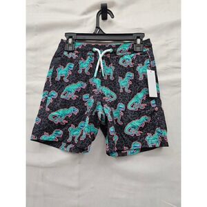 Member's Mark Boys Resort Swim Trunks Black Polyester Blend Casual Size Small